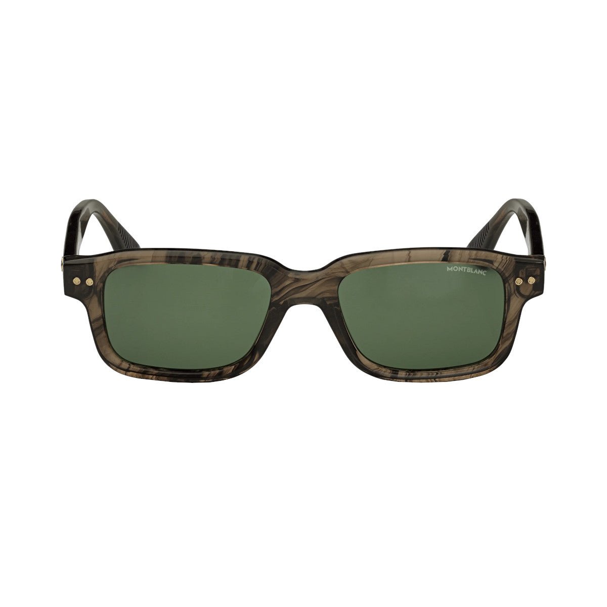 Lunettes de soleilMontblancLunettes de soleil rectangulaires à monture en acétate couleur havane
