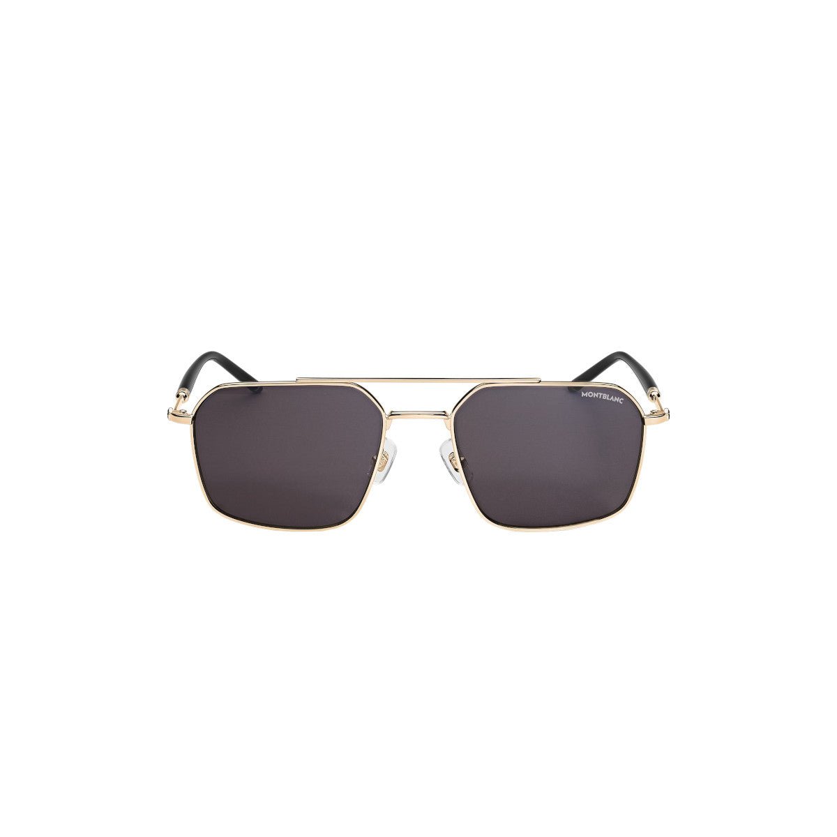 Lunettes de soleilMontblancLunettes de Soleil Rectangulaires Montblanc avec Monture en Métal Doré