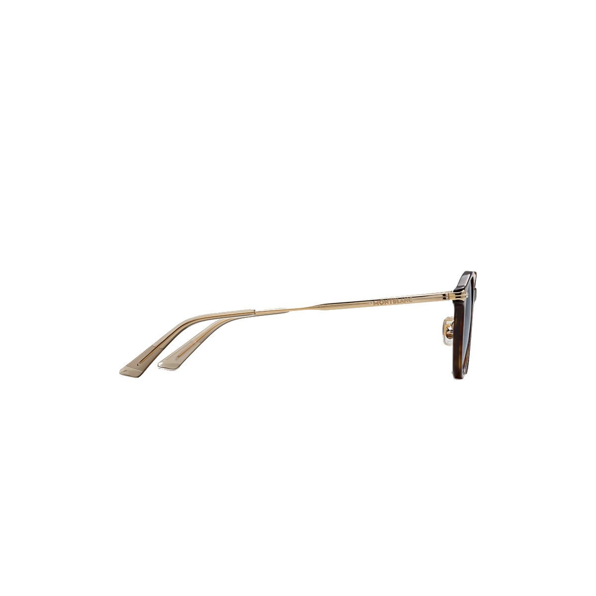 Lunettes de soleilMontblancLunettes de soleil rondes à monture en acétate couleur havane