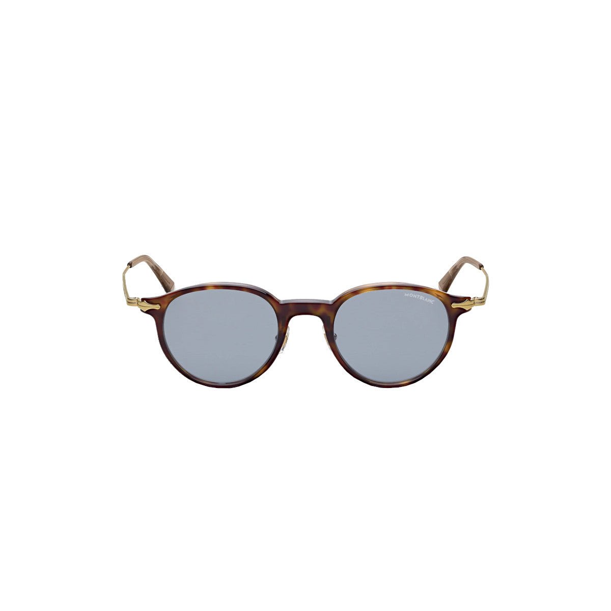 Lunettes de soleilMontblancLunettes de soleil rondes à monture en acétate couleur havane