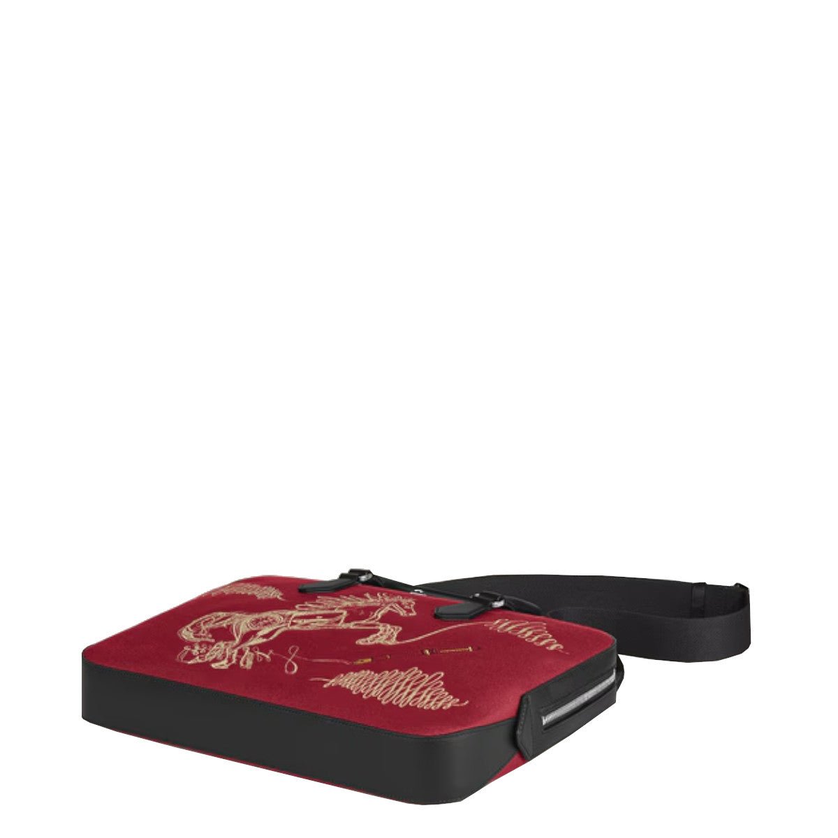 Porte - documentsMontblancPorte - Documents du Cheval en Gabardine Brodée Montblanc