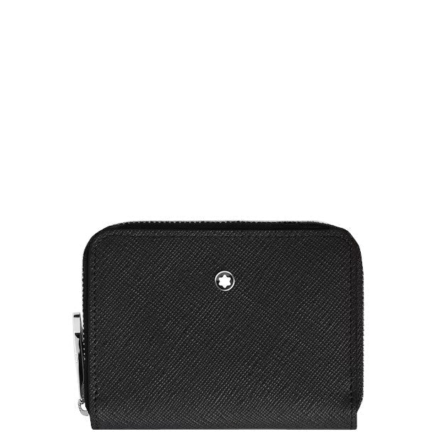 PortefeuilleMontblancMini Portefeuille Montblanc 2cc Zippé en Cuir Sartorial Noir
