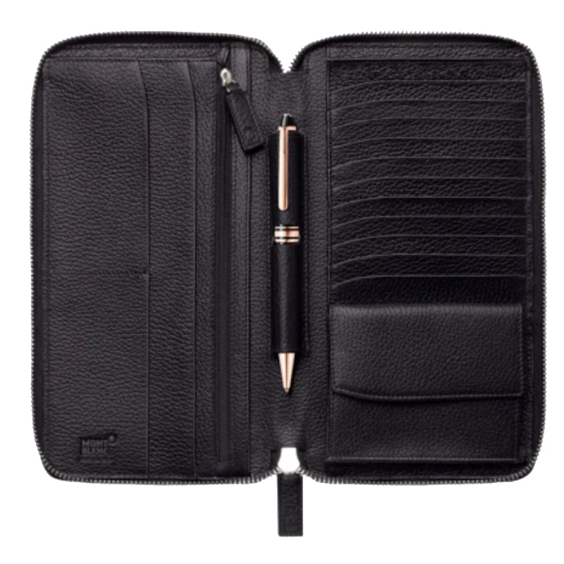 PortefeuilleMontblancPortefeuille de voyage 13cc zippé Montblanc Meisterstück Soft Grain