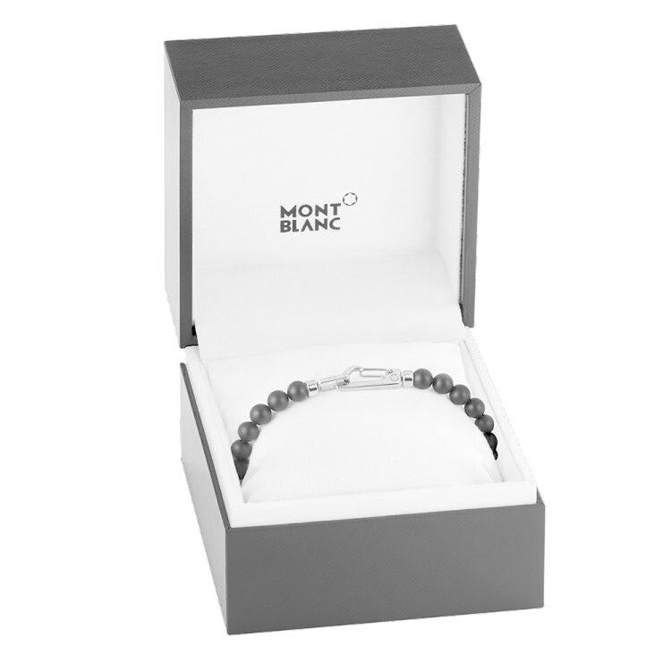 Bracelet Montblanc Wrap Me en perle d'onyx (Taille S) - Boutique-Officielle-Montblanc-Cannes