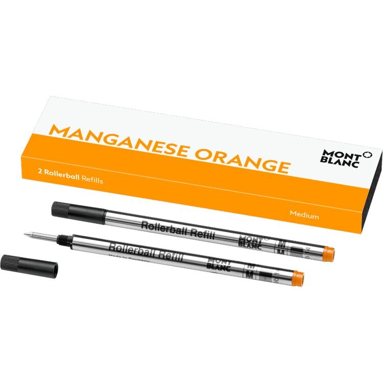 2 recharges pour rollerball (M), Manganese Orange