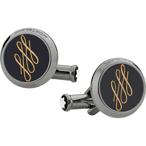 Boutons de manchette Montblanc à motif de calligraphie - Boutique-Officielle-Montblanc-Cannes