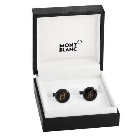 Boutons de manchette Montblanc à motif de calligraphie - Boutique-Officielle-Montblanc-Cannes