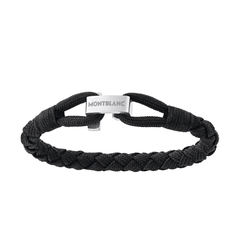 Bracelet Wrap Me en nylon noir et acier