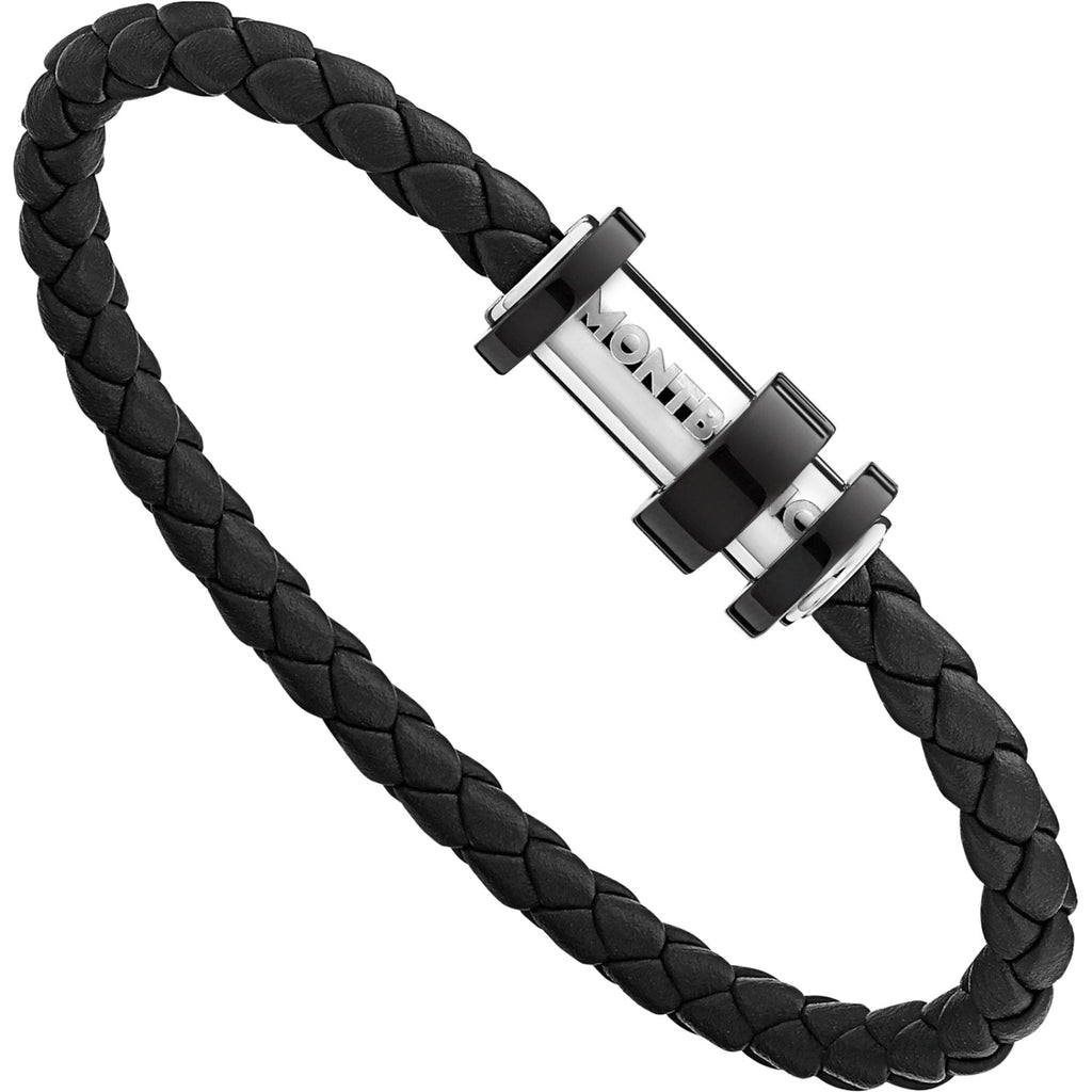Montblanc Mens Black Leather 63 Bracelet 11855663 for sale online | eBay