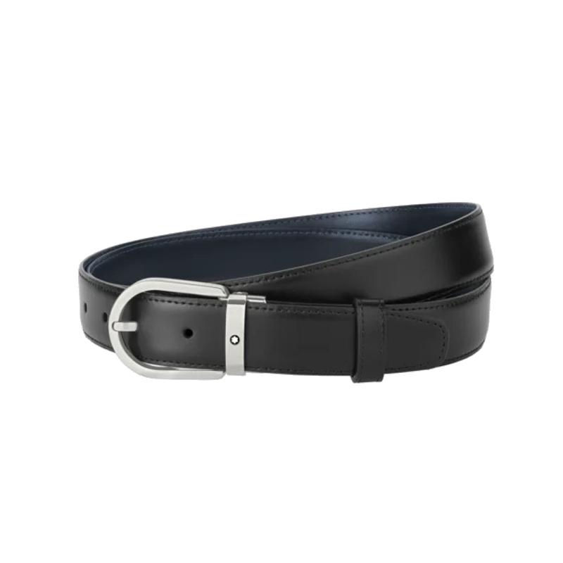 Ceinture à boucle ardillon fer à cheval en titane mat