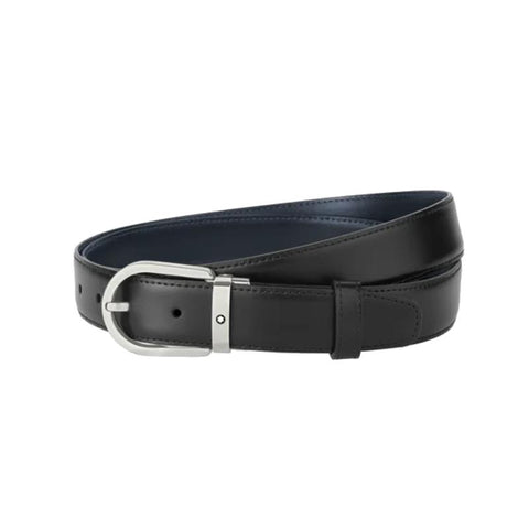 Ceinture à boucle ardillon fer à cheval en titane mat