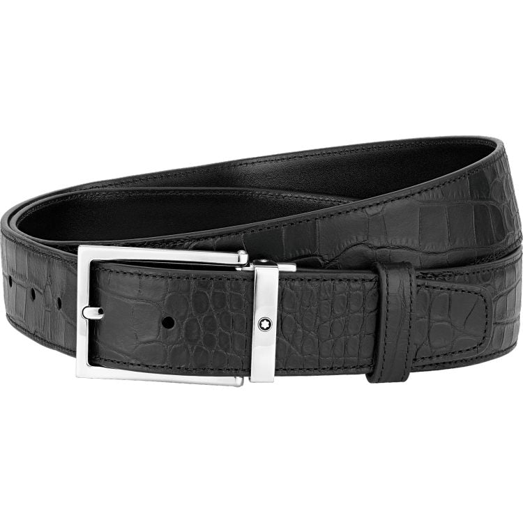 Ceinture boucle ardillon carrée palladiée polie