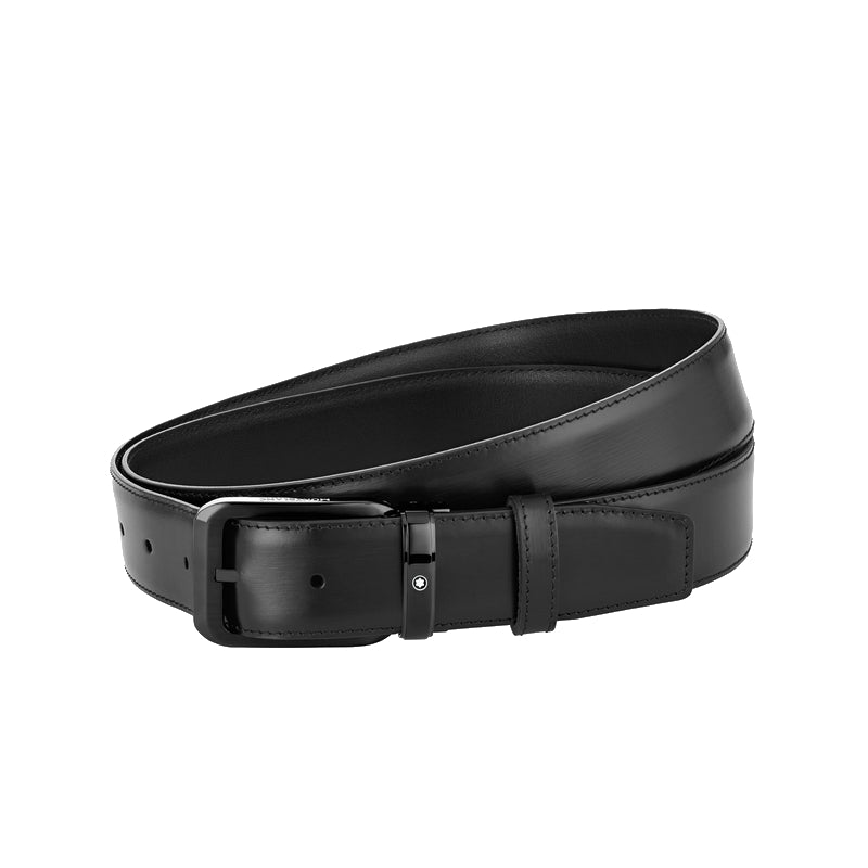 Ceinture de 35 mm en cuir noir