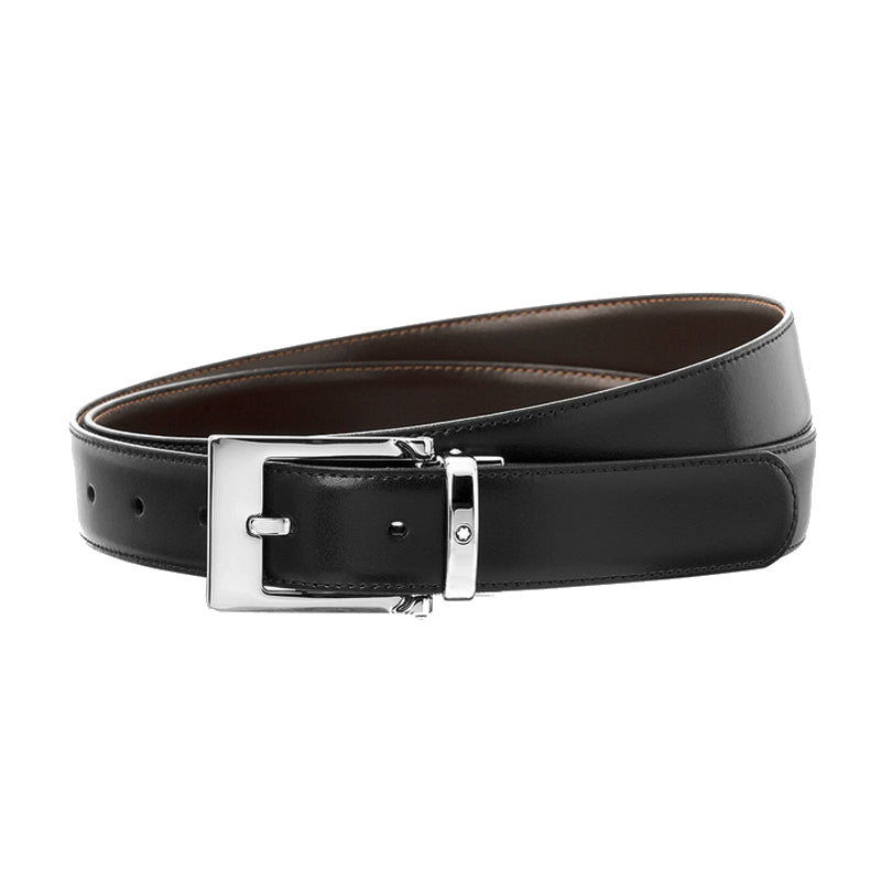 Ceinture réversible de 30 mm en cuir noir/marron