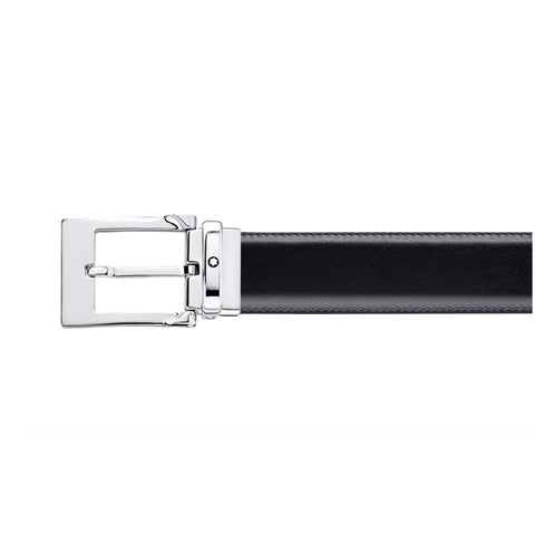 Ceinture réversible de 30 mm en cuir noir/marron