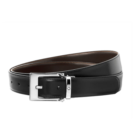 Ceinture réversible de 30 mm en cuir noir/marron