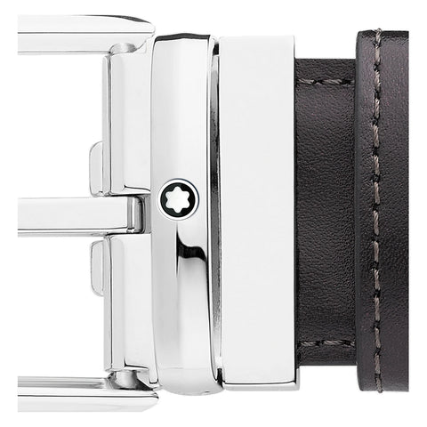 Ceinture réversible de 32 mm en cuir noir/bordeaux