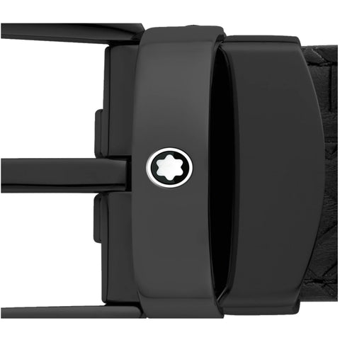 Ceinture à boucle fer à cheval de 35 mm en cuir noir