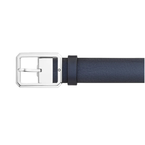 Ceinture Réversible de 35 mm En Cuir Bleu/Noir