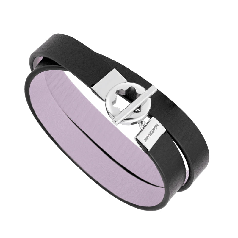 Bracelet En Cuir Double Face Taupe-Noir Montblanc