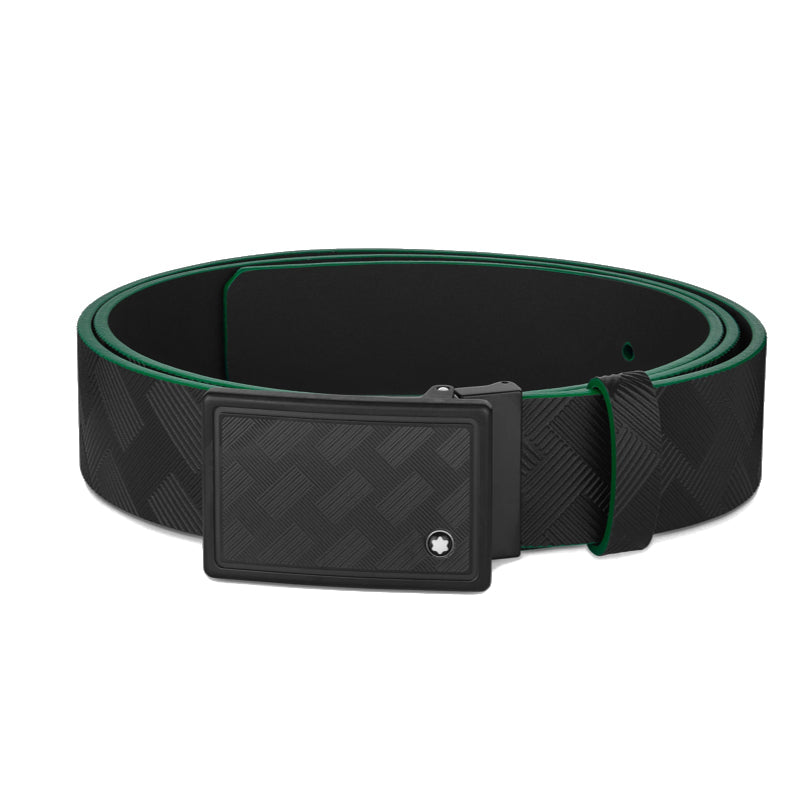 Ceinture En Cuir Noir 35 mm