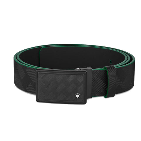 Ceinture En Cuir Noir 35 mm