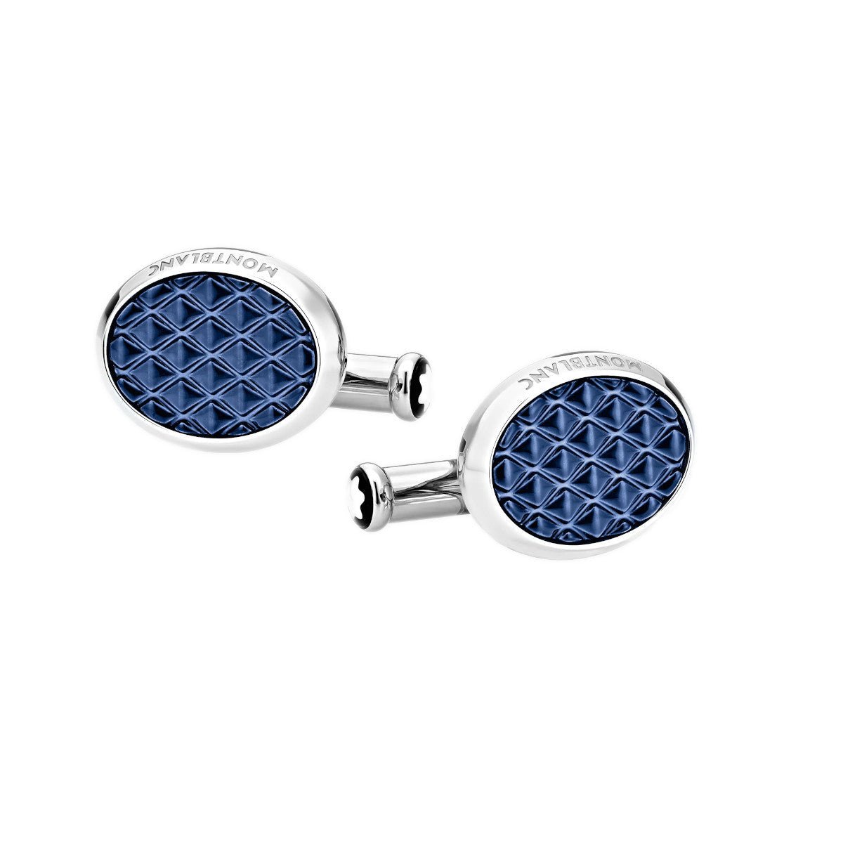 Boutons de manchetteMontblancBoutons de manchette Montblanc Meisterstück Ovale en acier et laque