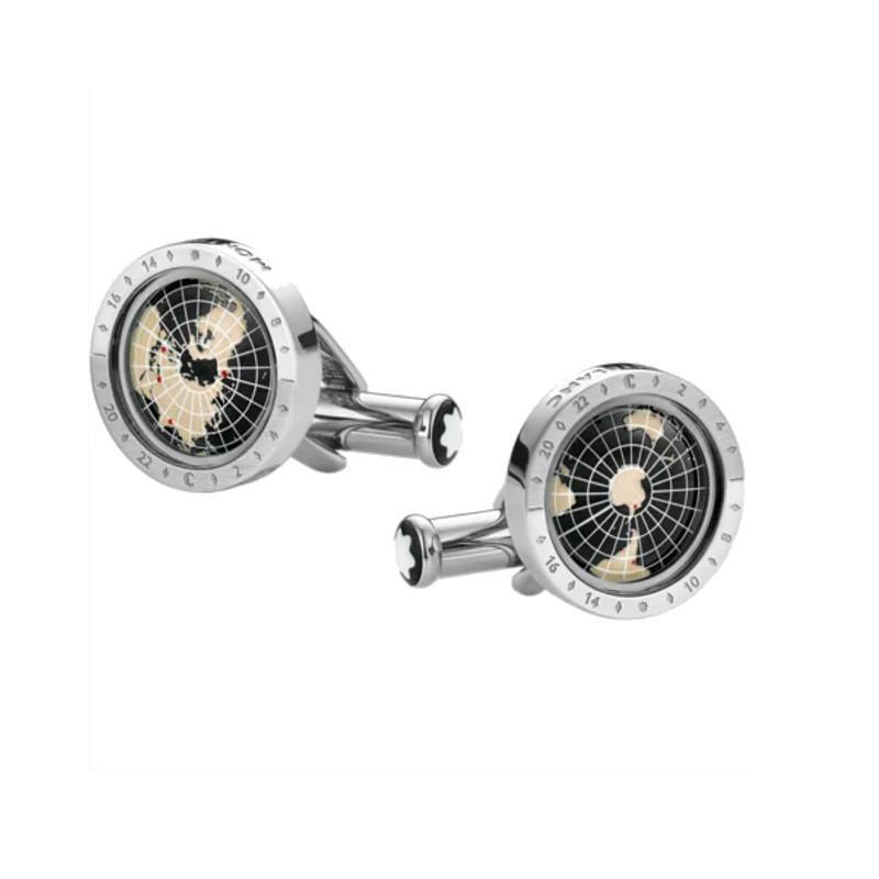 Boutons de manchetteMontblancBoutons de manchette Montblanc Montblanc 1858 Géosphère noir