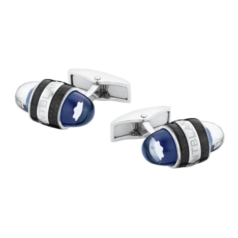 Boutons de manchetteMontblancBoutons de manchette Montblanc StarWalker en acier et laque