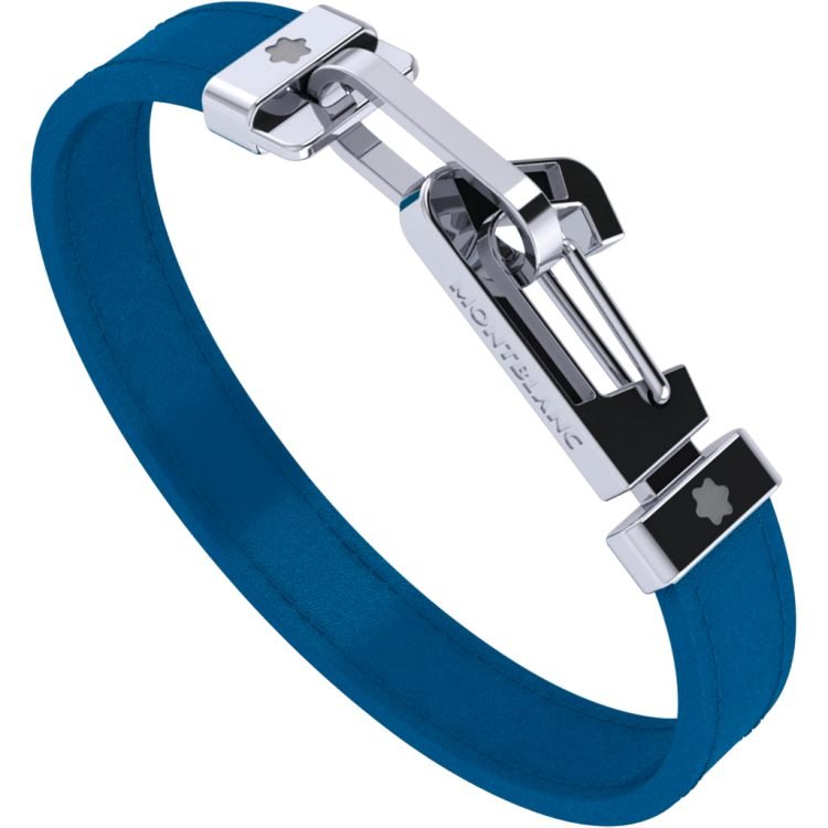Bracelet hommeMontblancBracelet homme Montblanc Wrap Me en cuir bleuS