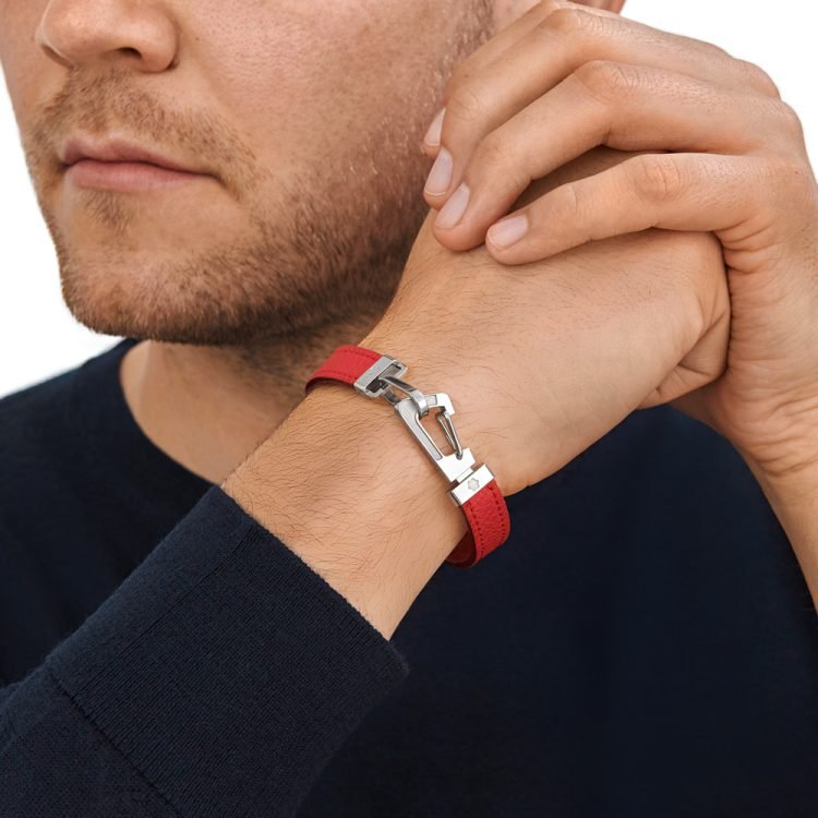 Bracelet hommeMontblancBracelet homme Wrap Me en cuir rougeM