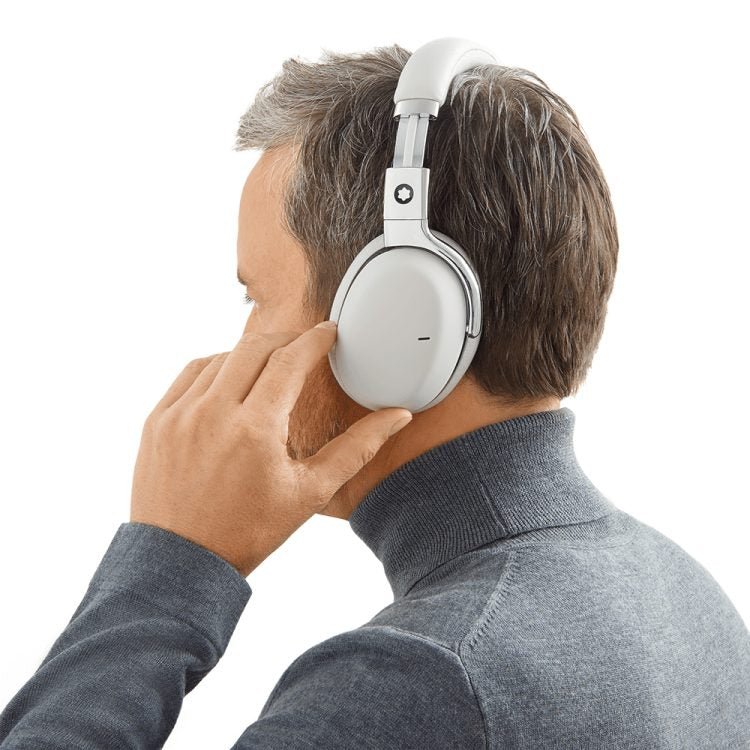 Casque audio sans filMontblancCasque de voyage connecté Montblanc MB 01 blanc : L’élégance sonore