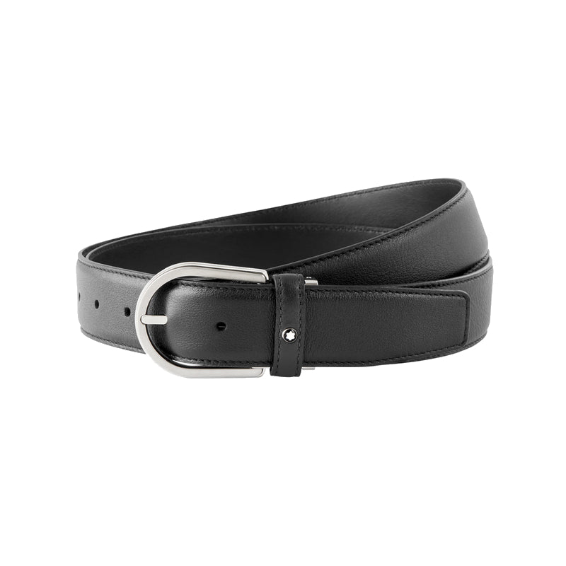Ceinture hommeMontblancMontblanc Ceinture à boucle fer à cheval de 35 mm en cuir