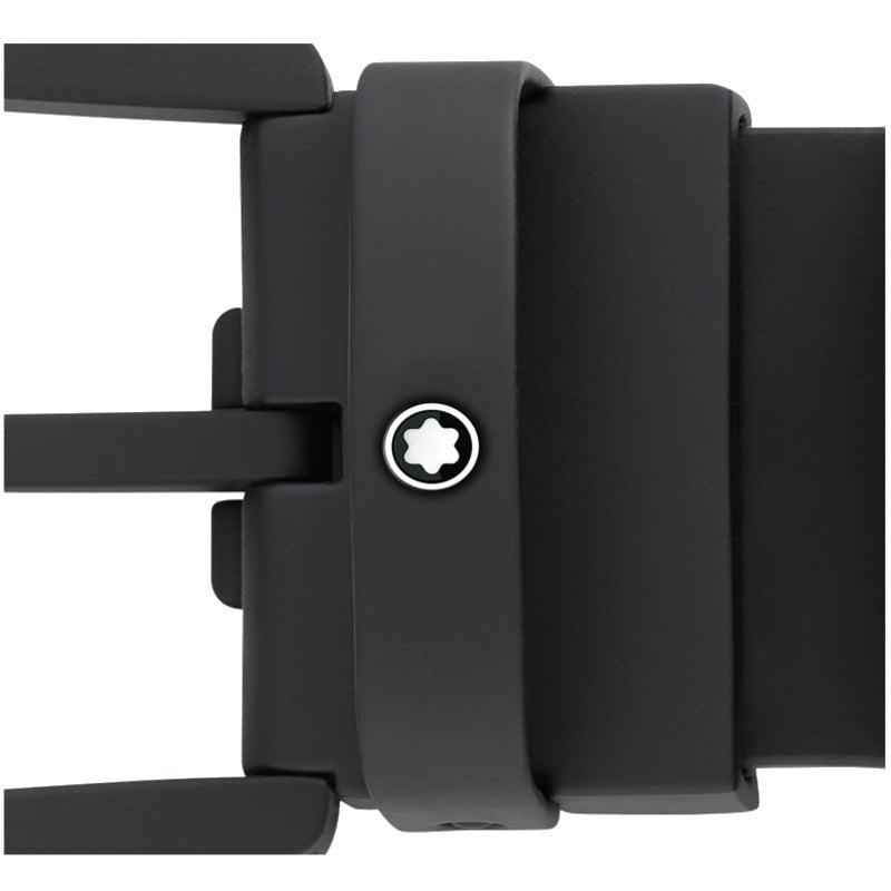 Ceinture hommeMontblancMontblanc Ceinture à boucle fer à cheval de 35 mm en cuir noir