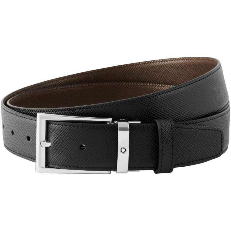 Ceinture hommeMontblancMontblanc Ceinture affaires réversible noire/marron foncé à couper selon la taille