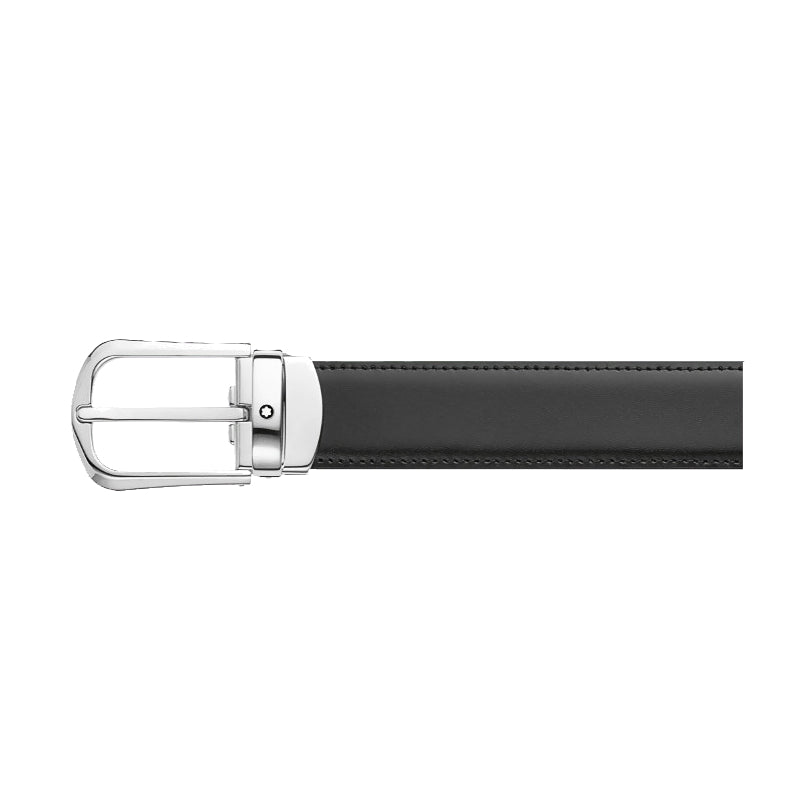 Ceinture hommeMontblancMontblanc Ceinture réversible à boucle fer à cheval de 30 mm en cuir noir/marron