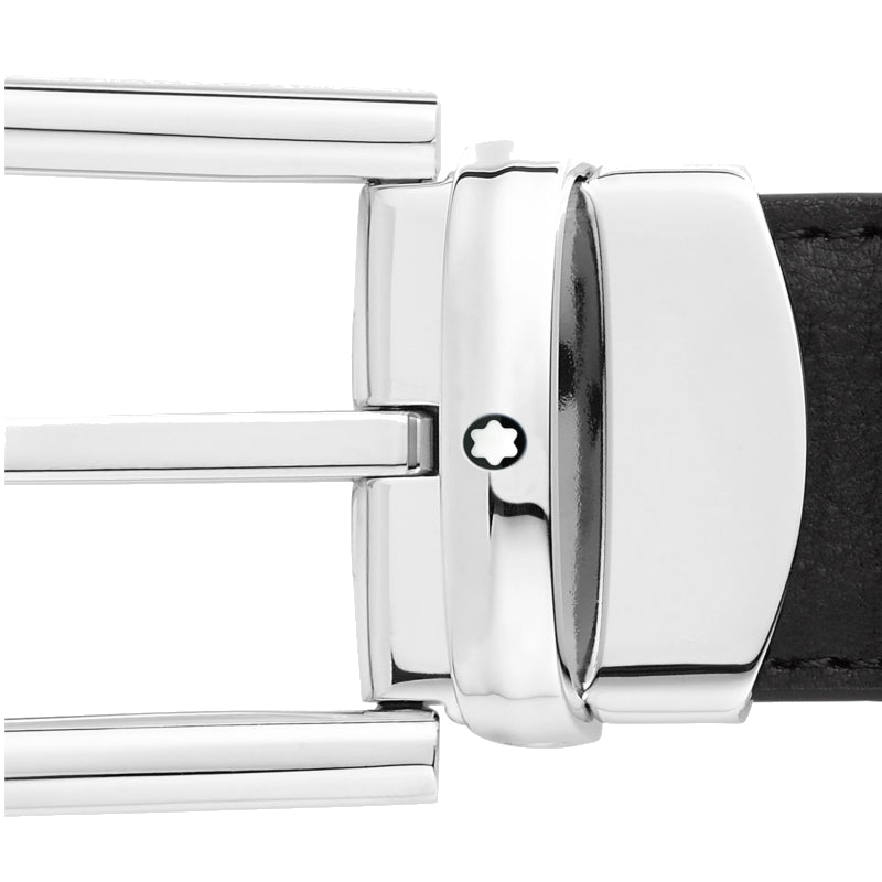 Ceinture hommeMontblancMontblanc Ceinture réversible à boucle fer à cheval de 30 mm en cuir noir/marron