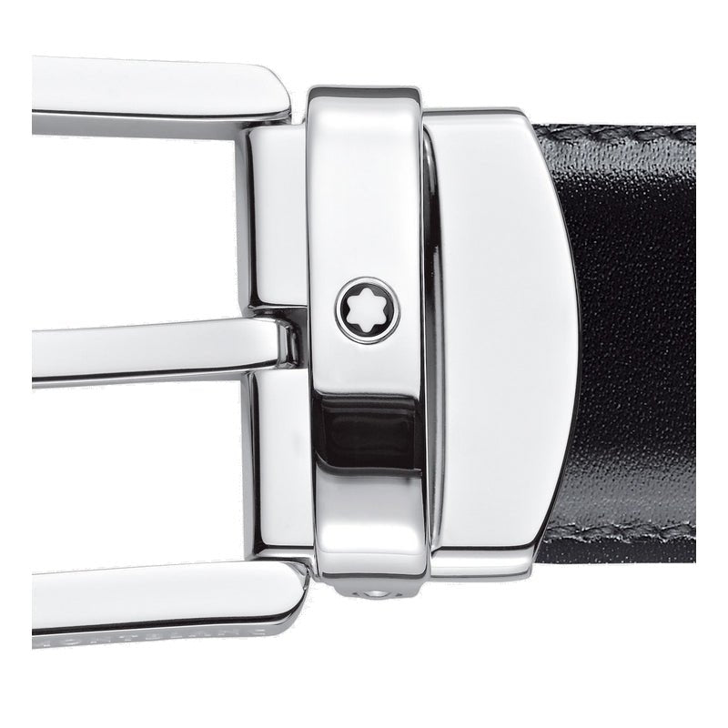 Ceinture hommeMontblancMontblanc Ceinture réversible à boucle fer à cheval de 30 mm en cuir noir/marron