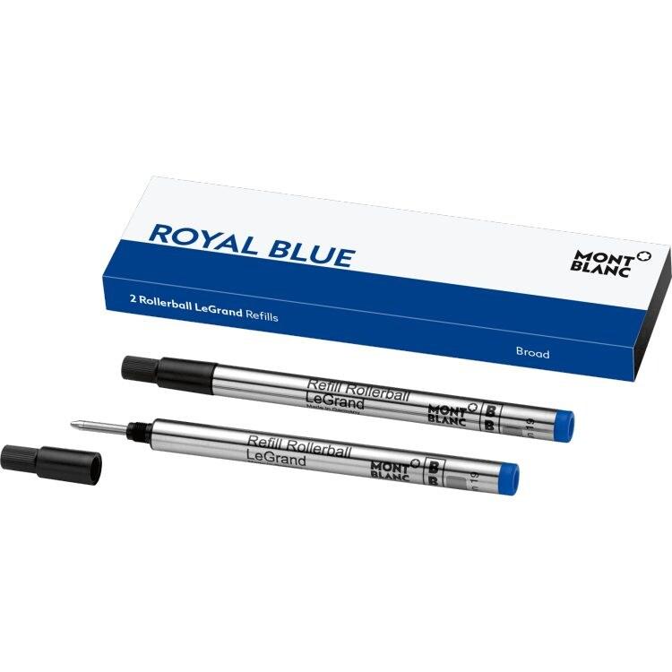 Recharge rollerballMontblanc2 recharges pour Rollerball Montblanc LeGrand (B), Royal Blue