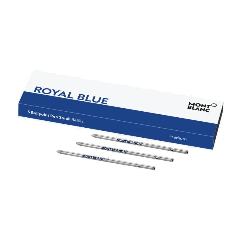 Recharge stylo billeMontblanc3 Recharges pour stylo bille Montblanc Petit Modèle Royal Blue pour Meisterstück Mozart