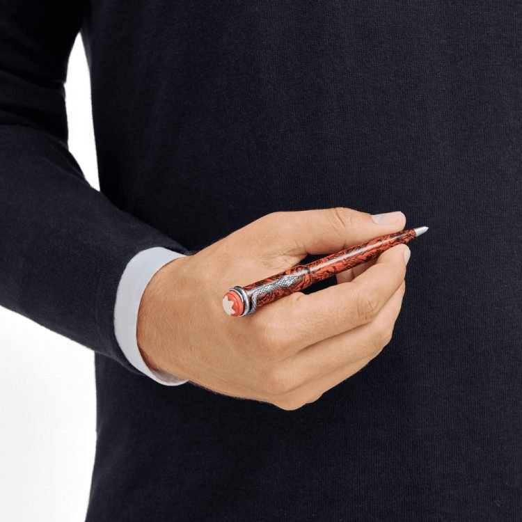 Stylo billeMontblancStylo bille Montblanc Heritage Rouge et Noir Serpent Marble Special Edition