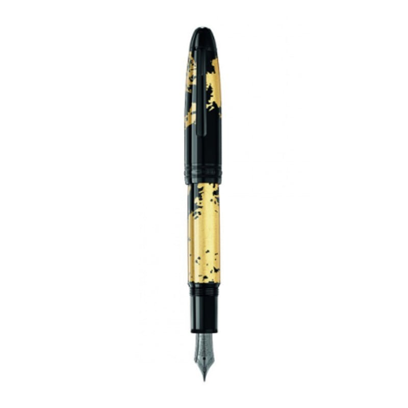Stylo plumeMontblancStylo plume (M) Montblanc Meisterstück Solitaire Calligraphie motif feuille d'or