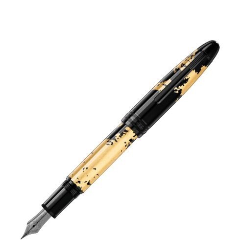 Stylo plumeMontblancStylo plume (M) Montblanc Meisterstück Solitaire Calligraphie motif feuille d'or
